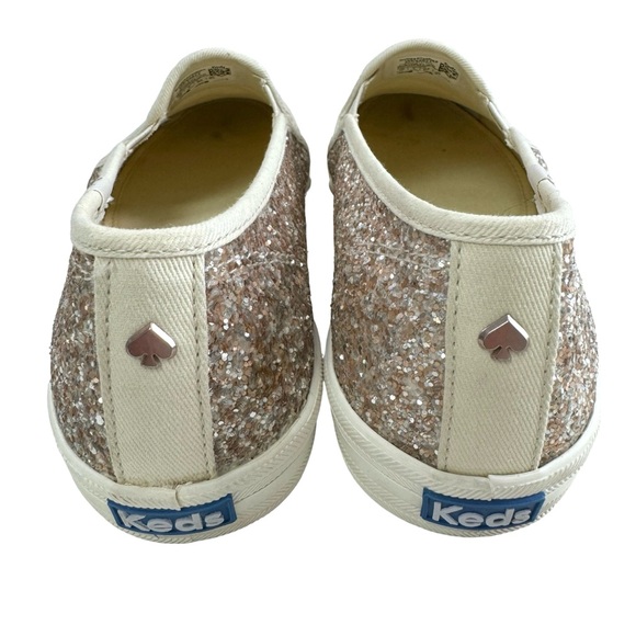 Keds Kate Spade Rose Gold/ Champagne Cream Double Decker SlipOn Sneaker Size 8.5 - Picture 7 of 16